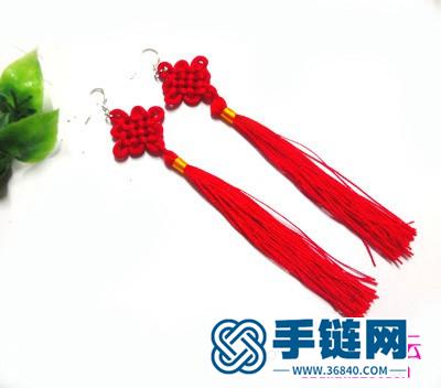 中國結編結喜慶婚禮吉祥耳飾圖解